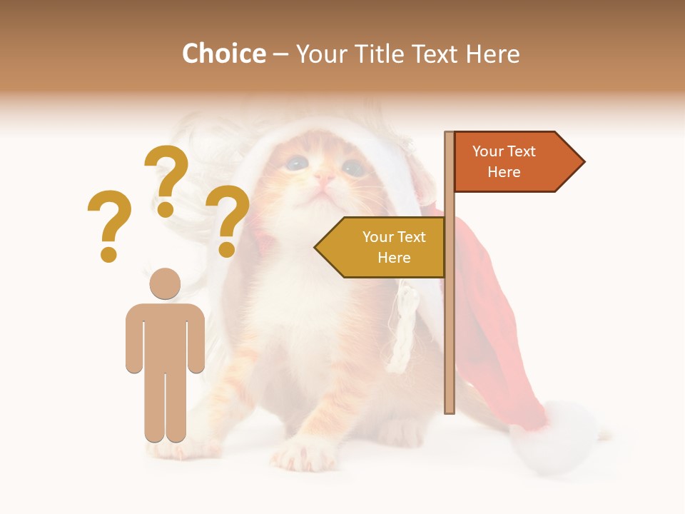 Kitten Mammal Xmas PowerPoint Template