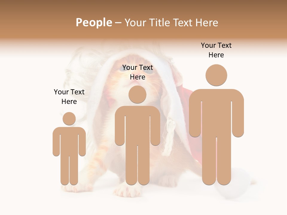 Kitten Mammal Xmas PowerPoint Template