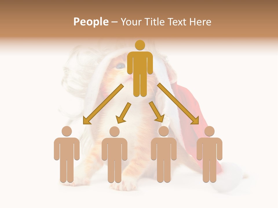 Kitten Mammal Xmas PowerPoint Template