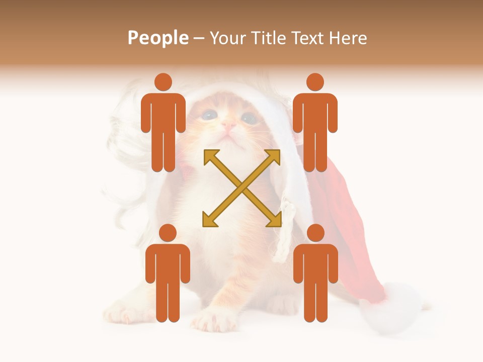Kitten Mammal Xmas PowerPoint Template