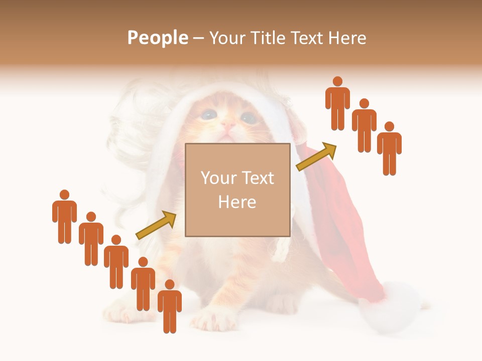 Kitten Mammal Xmas PowerPoint Template