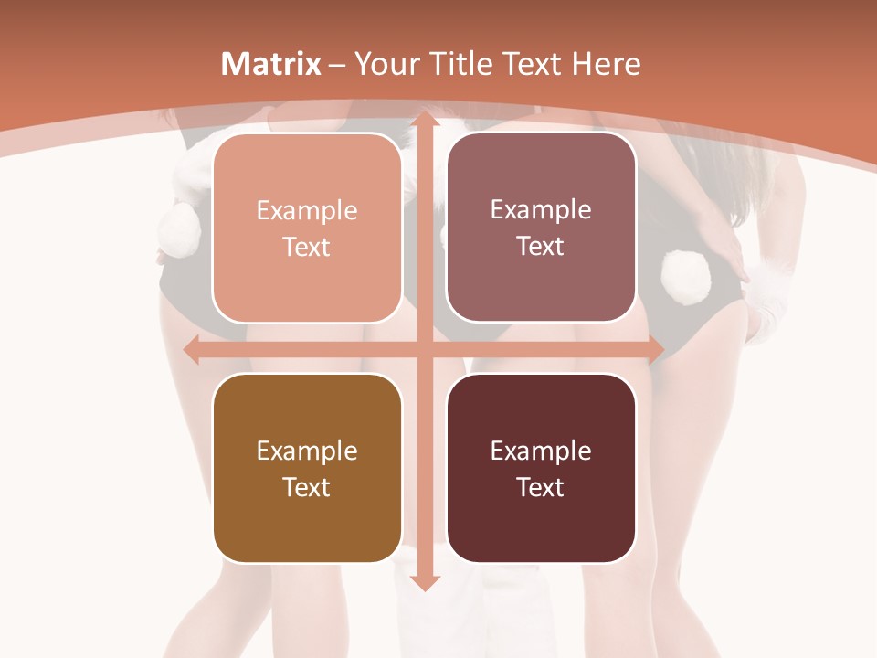 A Group Of Women In Bunny Costumes Powerpoint Template PowerPoint Template