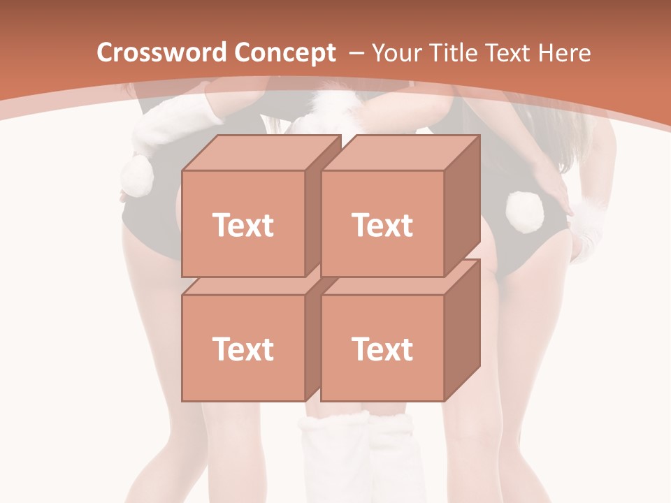 A Group Of Women In Bunny Costumes Powerpoint Template PowerPoint Template