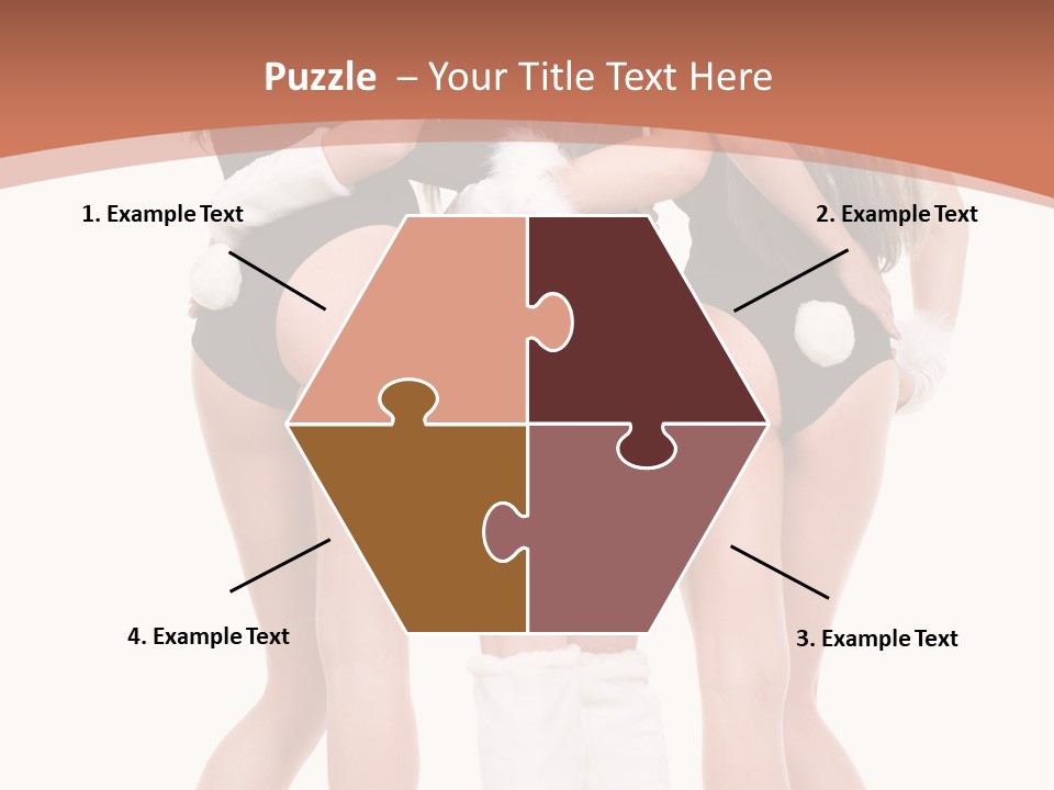 A Group Of Women In Bunny Costumes Powerpoint Template PowerPoint Template