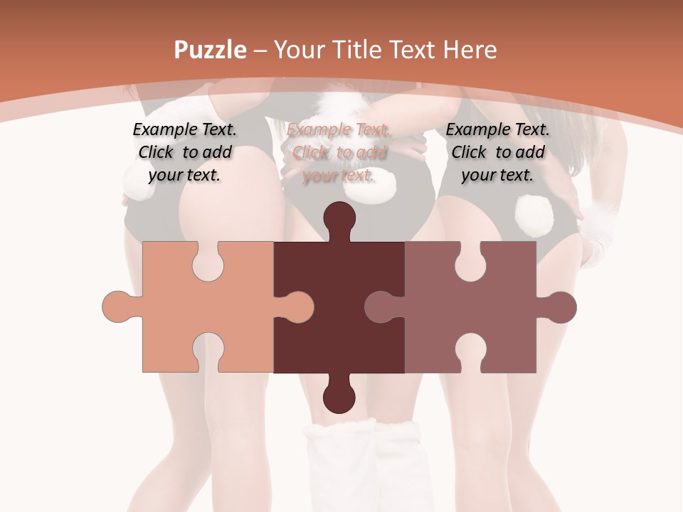 A Group Of Women In Bunny Costumes Powerpoint Template PowerPoint Template