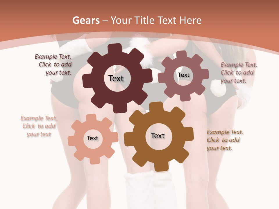 A Group Of Women In Bunny Costumes Powerpoint Template PowerPoint Template