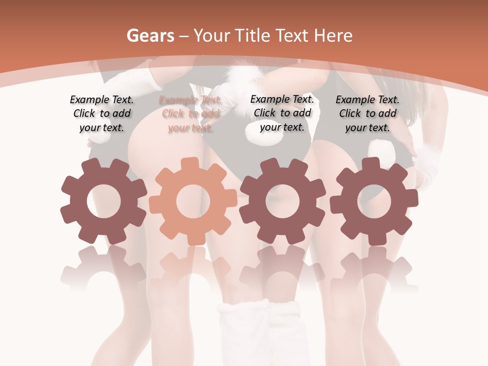 A Group Of Women In Bunny Costumes Powerpoint Template PowerPoint Template