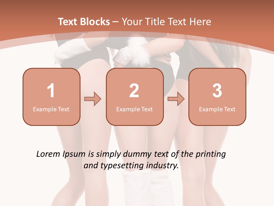 A Group Of Women In Bunny Costumes Powerpoint Template PowerPoint Template