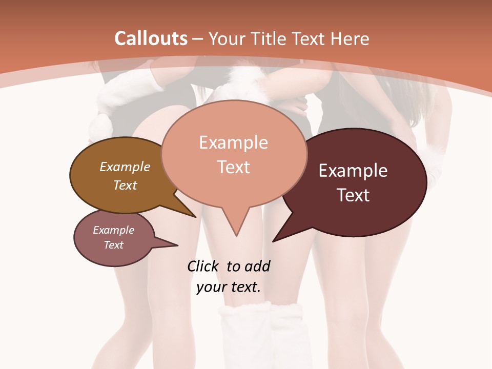 A Group Of Women In Bunny Costumes Powerpoint Template PowerPoint Template