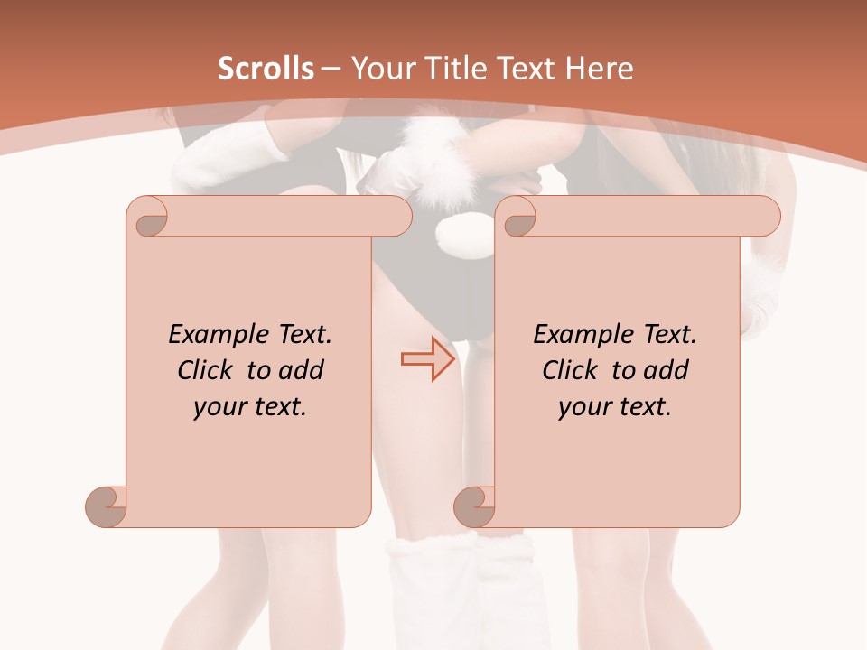 A Group Of Women In Bunny Costumes Powerpoint Template PowerPoint Template