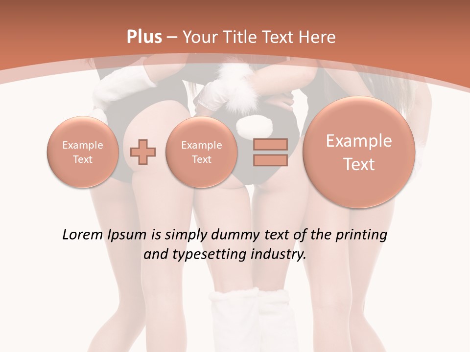 A Group Of Women In Bunny Costumes Powerpoint Template PowerPoint Template