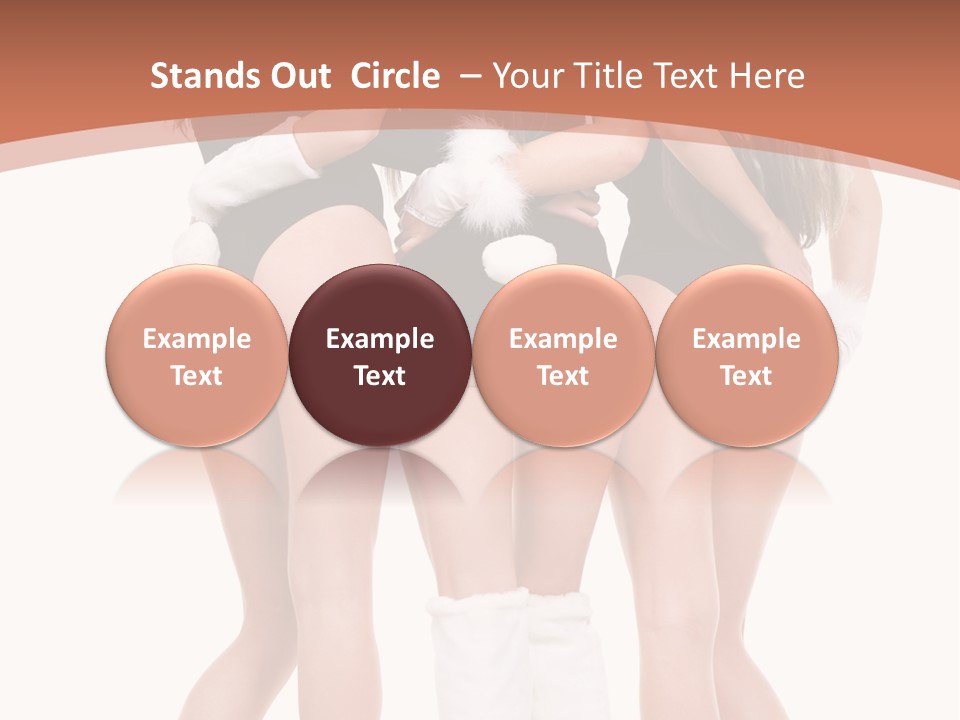 A Group Of Women In Bunny Costumes Powerpoint Template PowerPoint Template