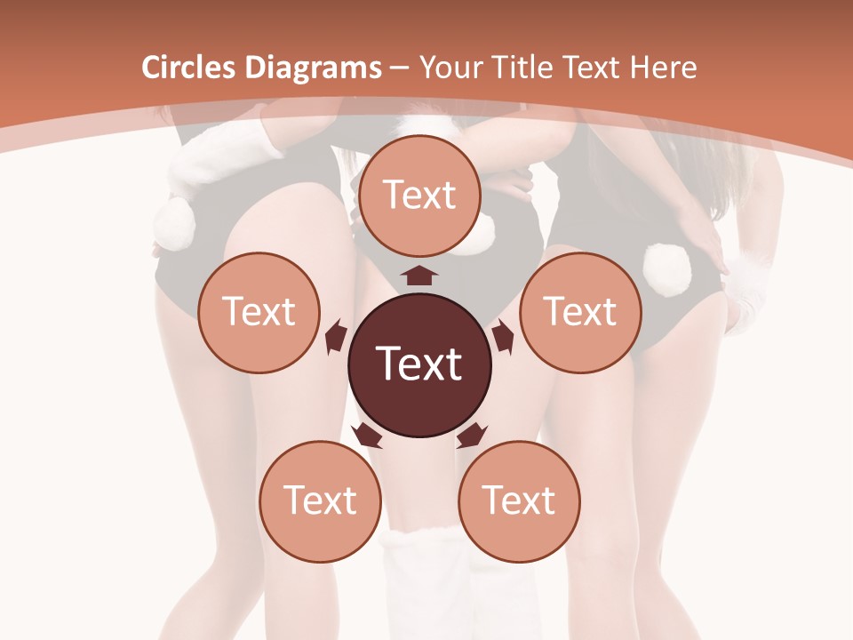 A Group Of Women In Bunny Costumes Powerpoint Template PowerPoint Template