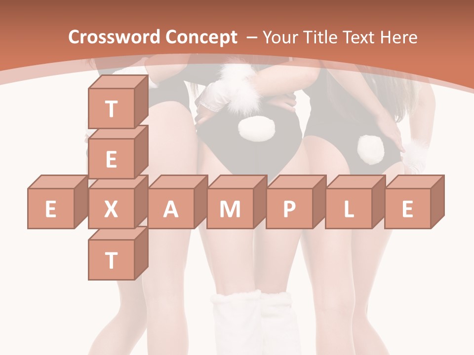 A Group Of Women In Bunny Costumes Powerpoint Template PowerPoint Template