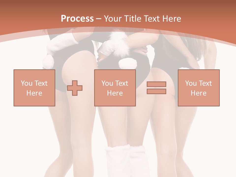 A Group Of Women In Bunny Costumes Powerpoint Template PowerPoint Template