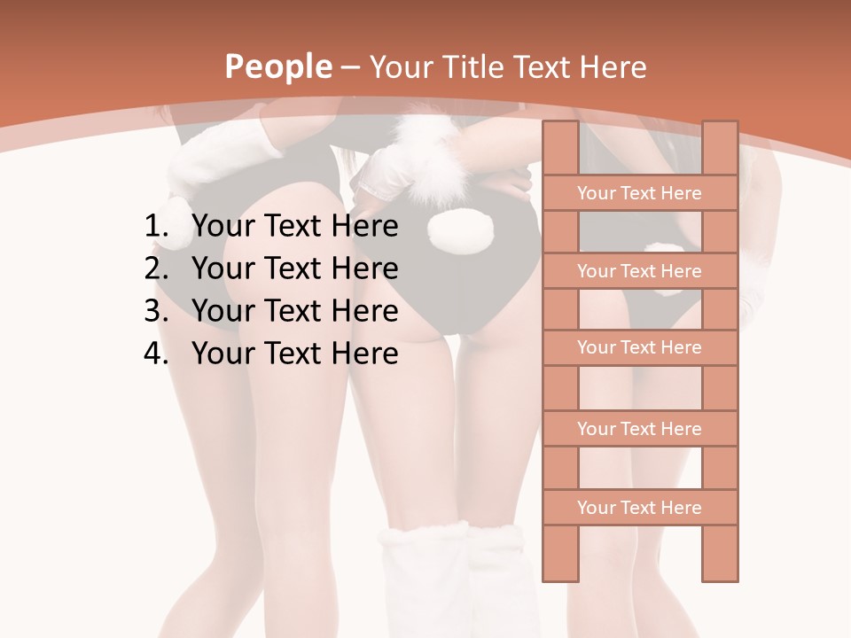 A Group Of Women In Bunny Costumes Powerpoint Template PowerPoint Template