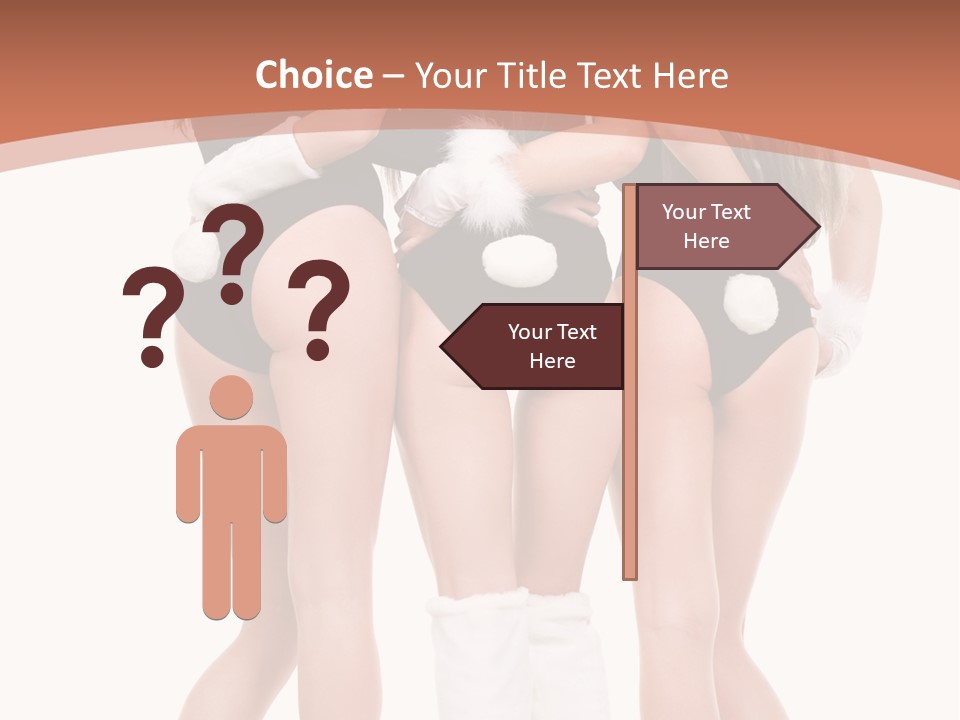 A Group Of Women In Bunny Costumes Powerpoint Template PowerPoint Template