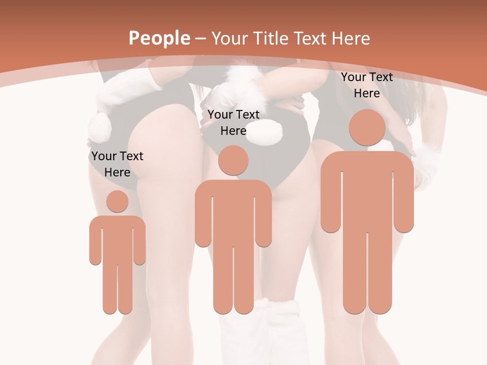 A Group Of Women In Bunny Costumes Powerpoint Template PowerPoint Template