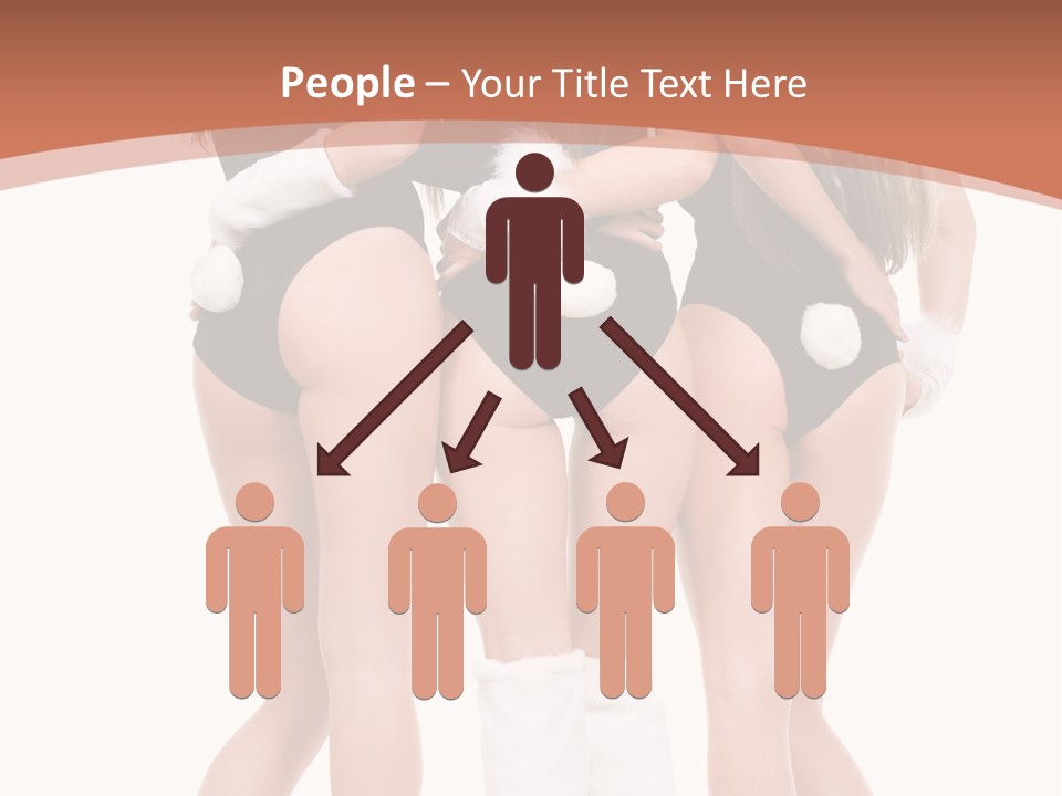 A Group Of Women In Bunny Costumes Powerpoint Template PowerPoint Template