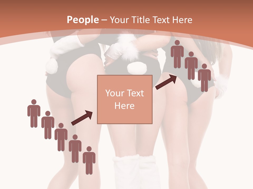 A Group Of Women In Bunny Costumes Powerpoint Template PowerPoint Template