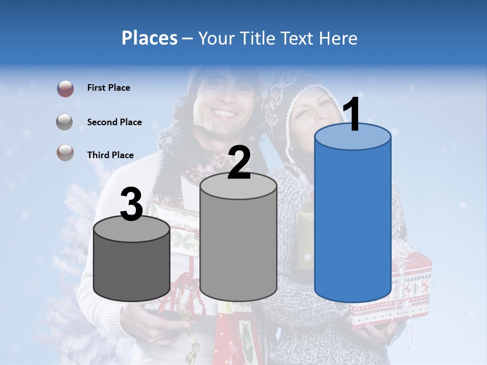 Fun Caucasian Gifts PowerPoint Template