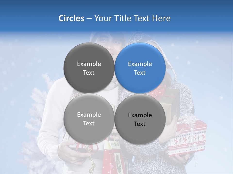 Fun Caucasian Gifts PowerPoint Template
