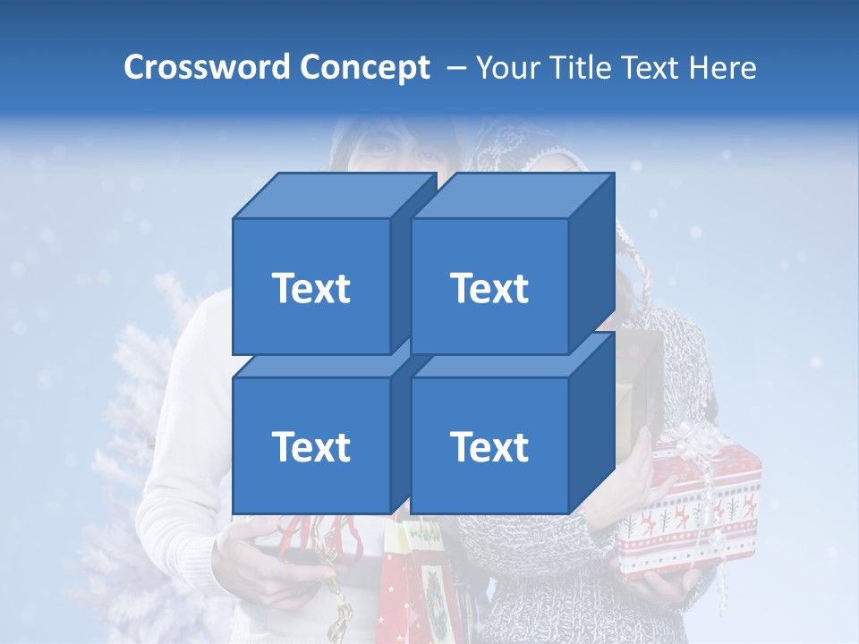 Fun Caucasian Gifts PowerPoint Template