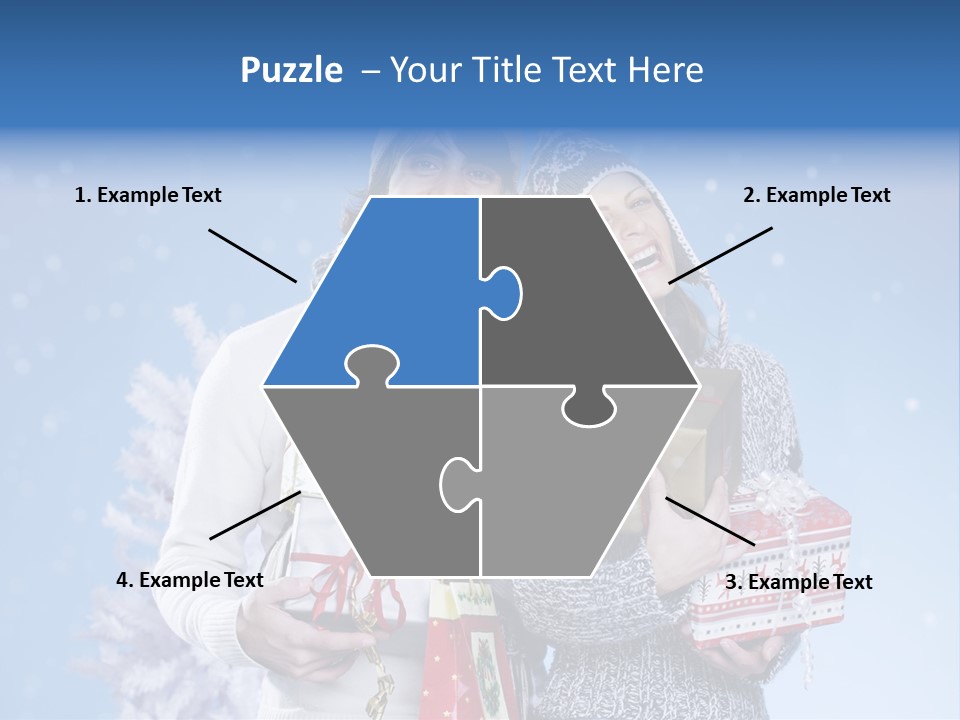 Fun Caucasian Gifts PowerPoint Template