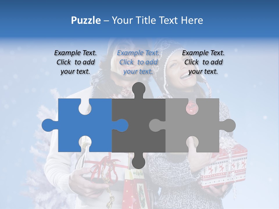 Fun Caucasian Gifts PowerPoint Template