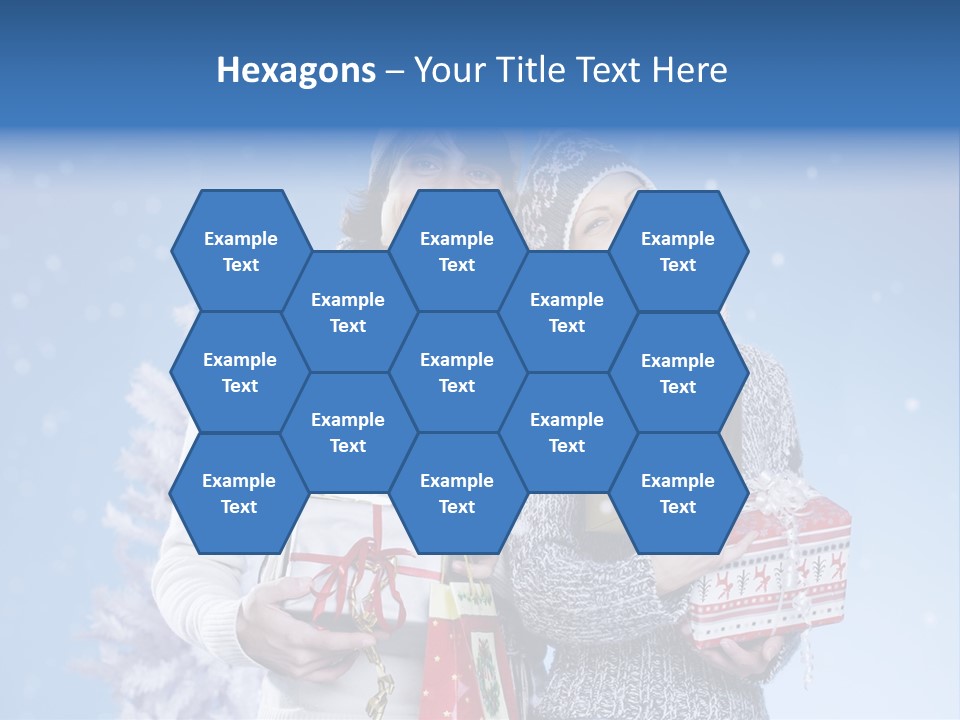 Fun Caucasian Gifts PowerPoint Template