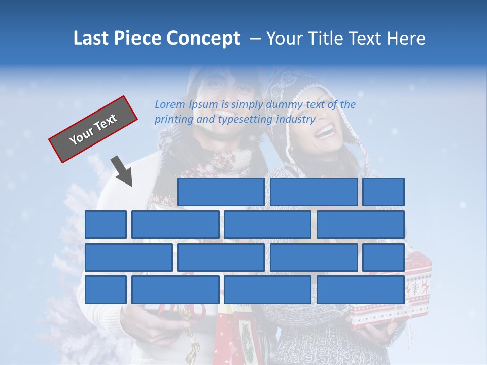 Fun Caucasian Gifts PowerPoint Template