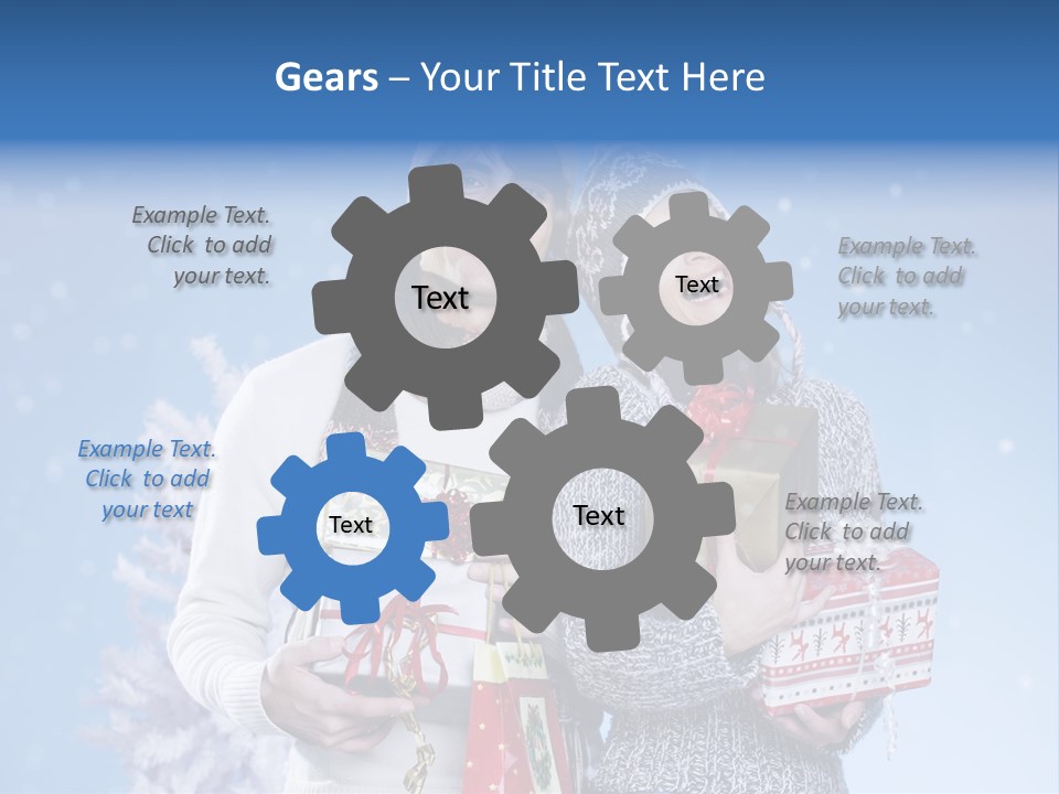 Fun Caucasian Gifts PowerPoint Template