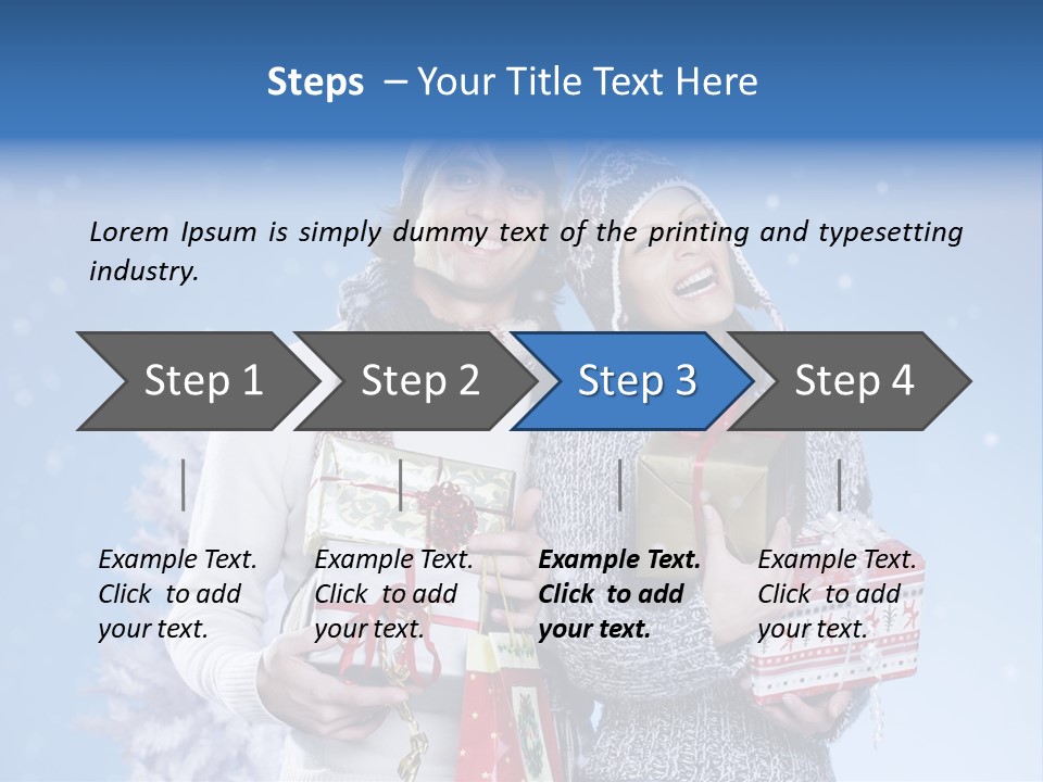 Fun Caucasian Gifts PowerPoint Template