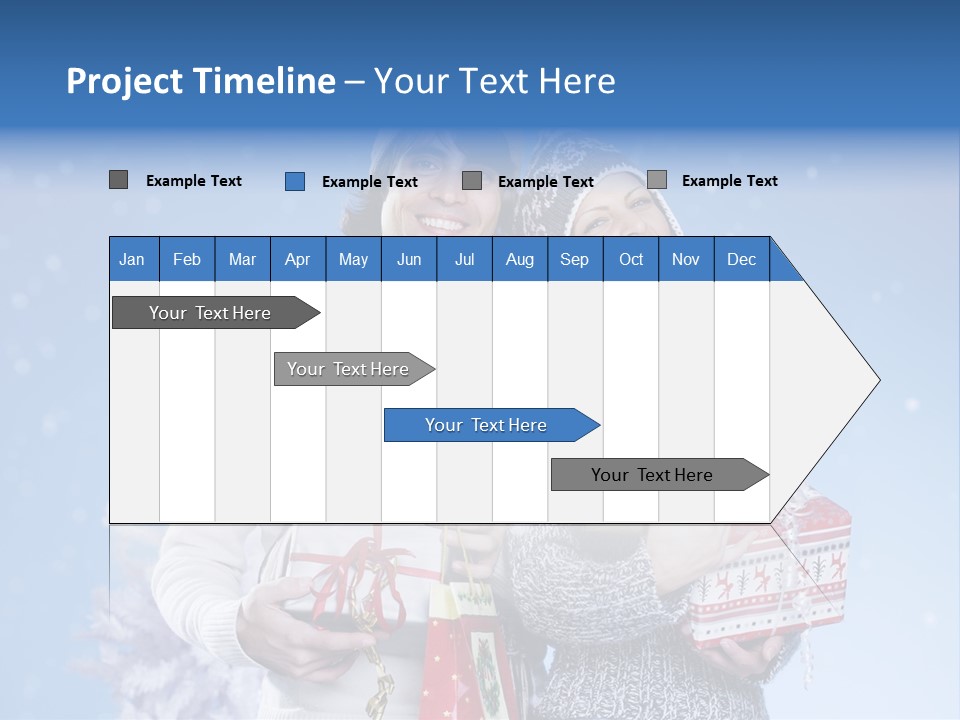 Fun Caucasian Gifts PowerPoint Template