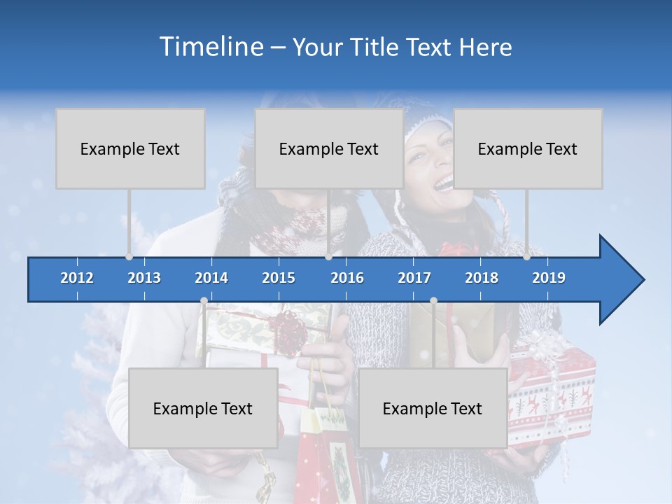 Fun Caucasian Gifts PowerPoint Template