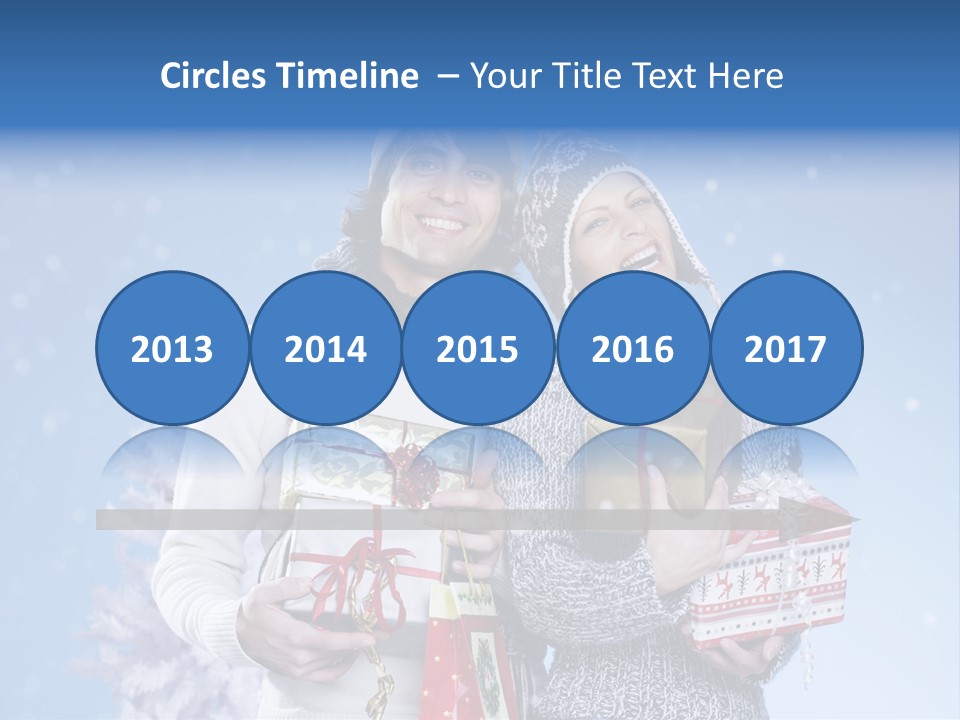 Fun Caucasian Gifts PowerPoint Template