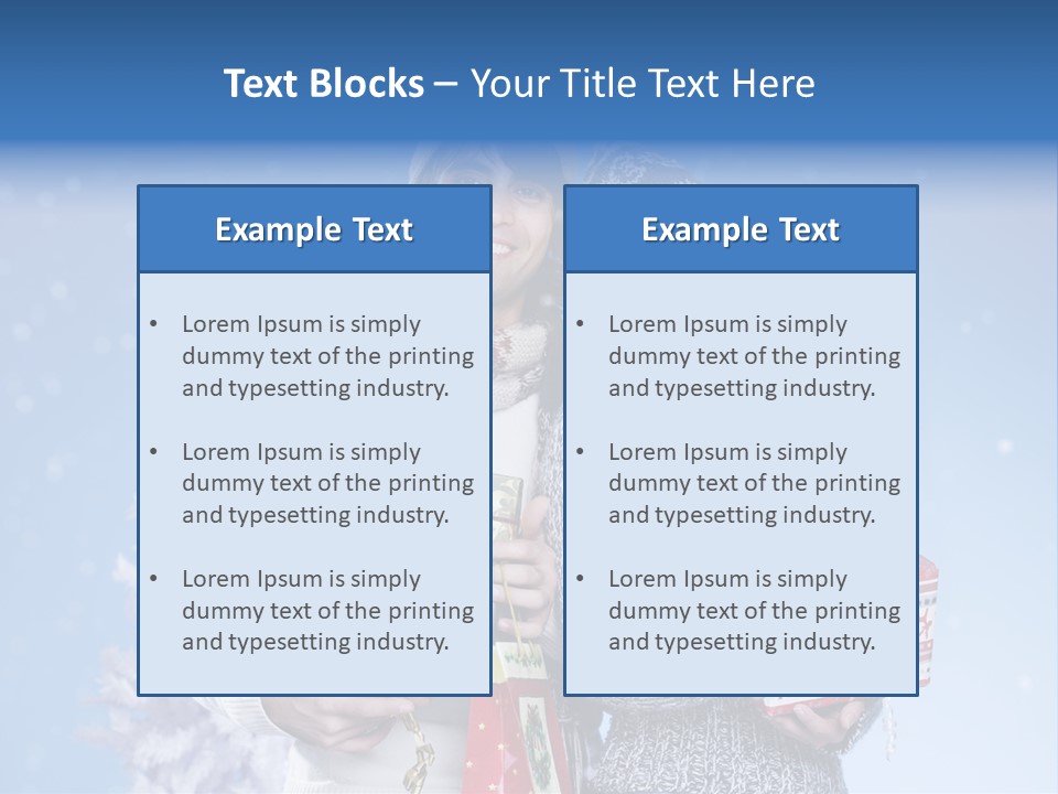 Fun Caucasian Gifts PowerPoint Template