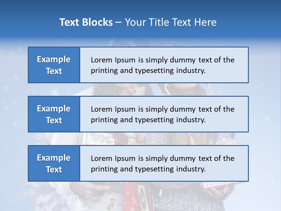 Fun Caucasian Gifts PowerPoint Template
