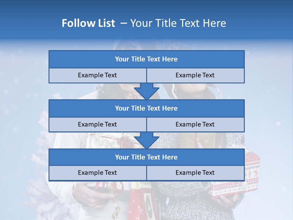 Fun Caucasian Gifts PowerPoint Template