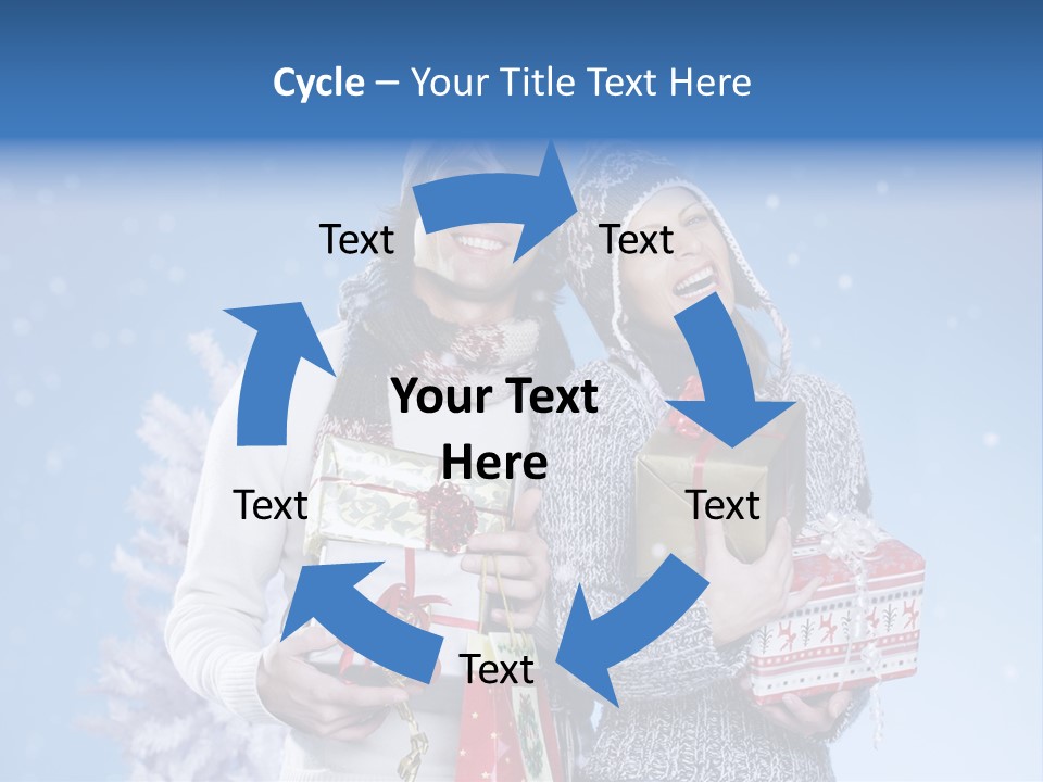 Fun Caucasian Gifts PowerPoint Template