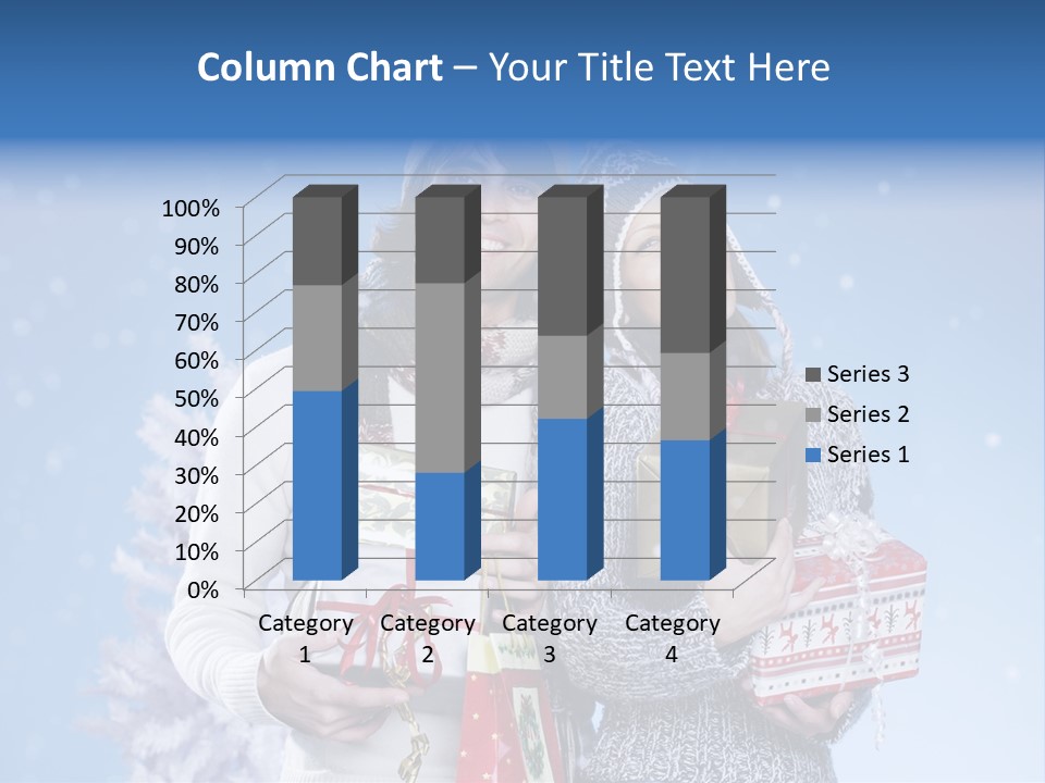 Fun Caucasian Gifts PowerPoint Template