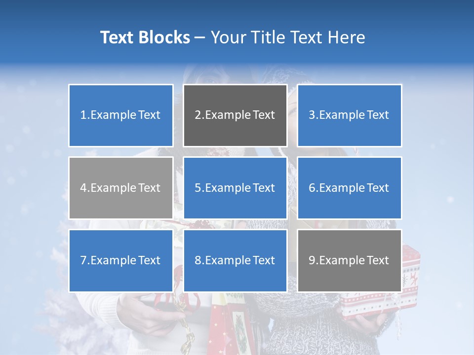 Fun Caucasian Gifts PowerPoint Template