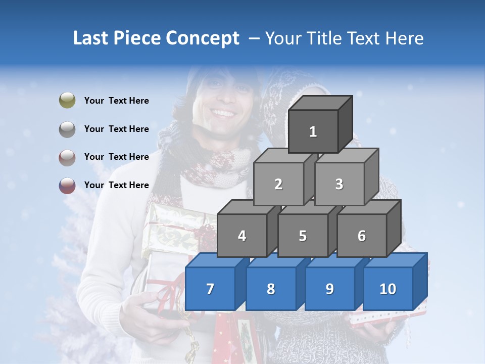 Fun Caucasian Gifts PowerPoint Template