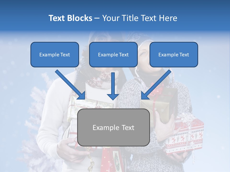 Fun Caucasian Gifts PowerPoint Template