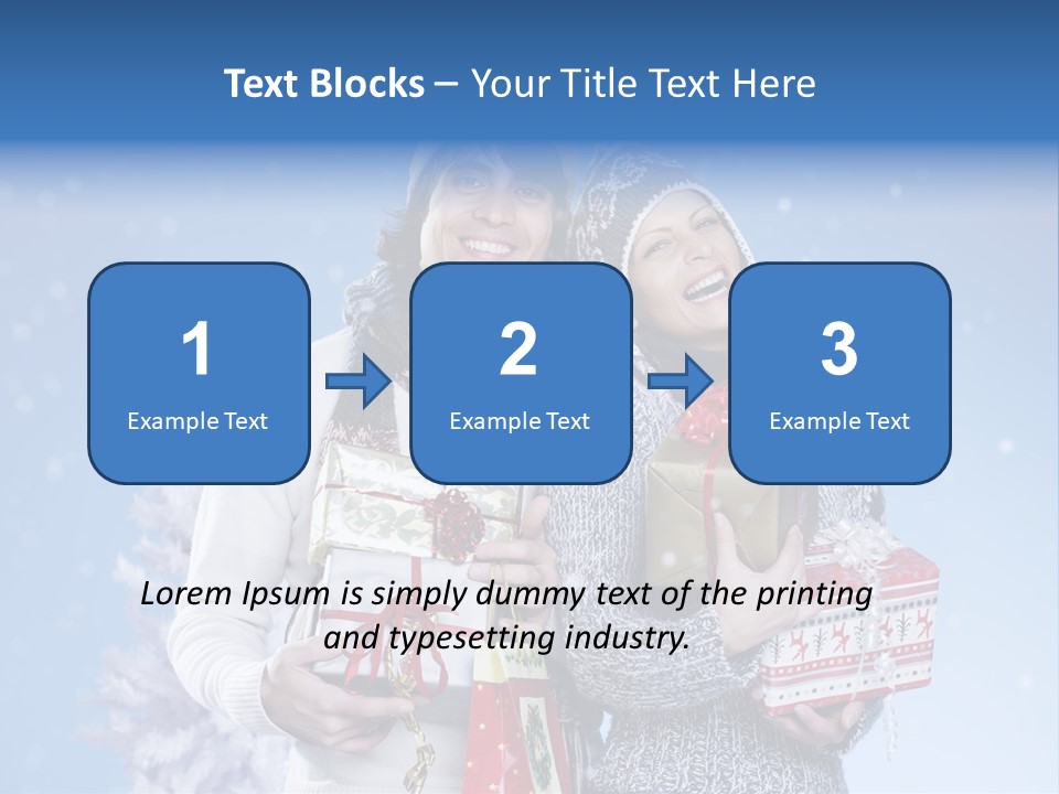 Fun Caucasian Gifts PowerPoint Template