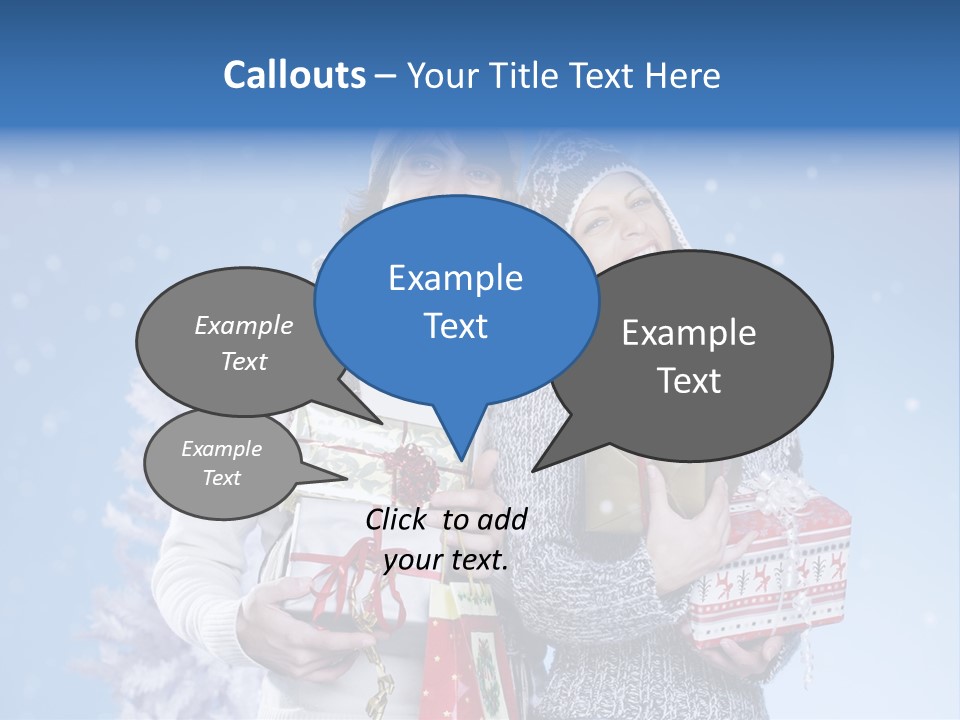 Fun Caucasian Gifts PowerPoint Template