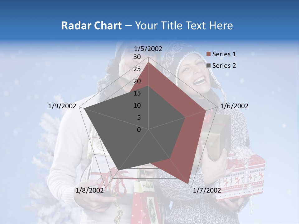 Fun Caucasian Gifts PowerPoint Template