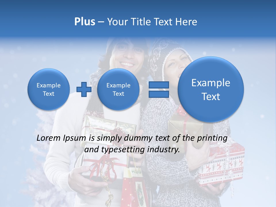 Fun Caucasian Gifts PowerPoint Template