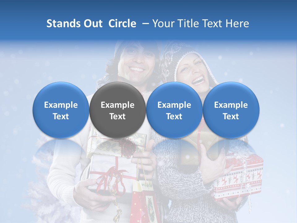 Fun Caucasian Gifts PowerPoint Template