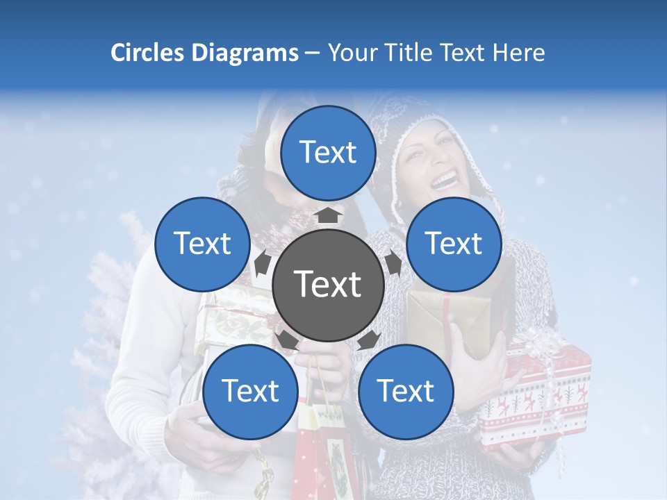 Fun Caucasian Gifts PowerPoint Template